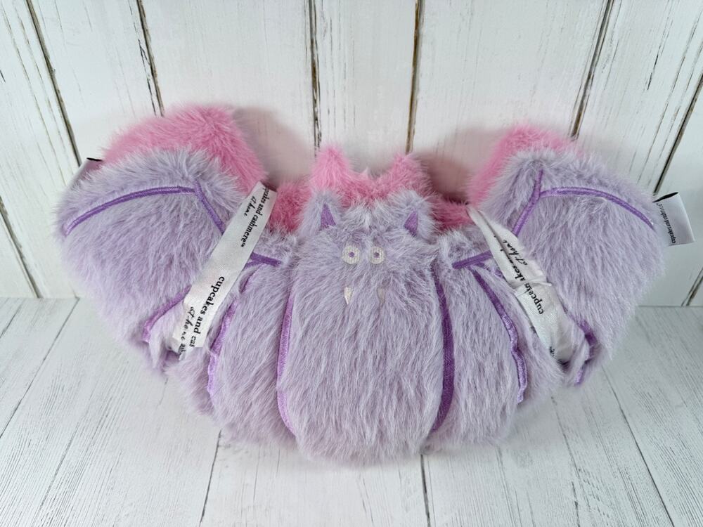 Cupcakes & Cashmere Fluffy Bat Pillows Pink Purple NEW Halloween Plush CUTE Soft